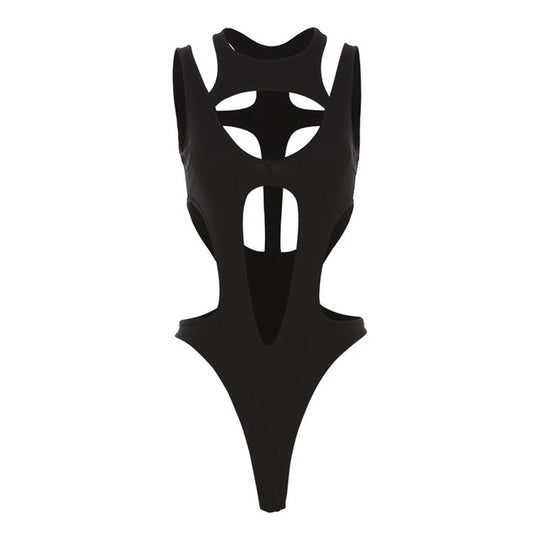 Damen sportlicher Cut-Out Badeanzug
