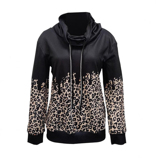 Damen Kapuzenpullover mit Leoparden-Print und Tropfen‑Effekt Shop Nory