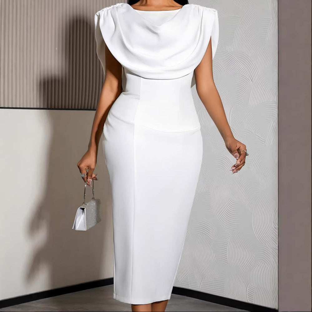 Damen Etuikleid mit eleganter Drapierung