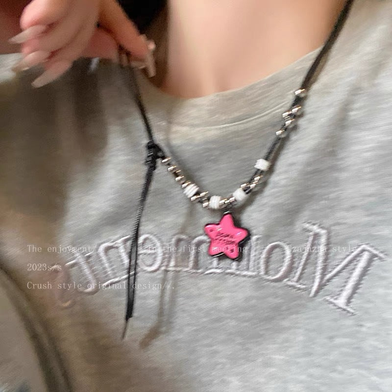 Damen Kette mit buntem sternförmigen Anhänger und einzigartigem Design Shop Nory