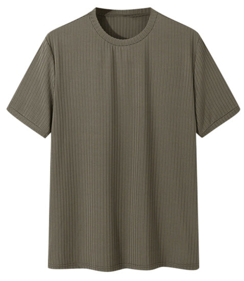 Unisex nan geripptes weit geschnittenes T-Shirt aus Baumwollmix