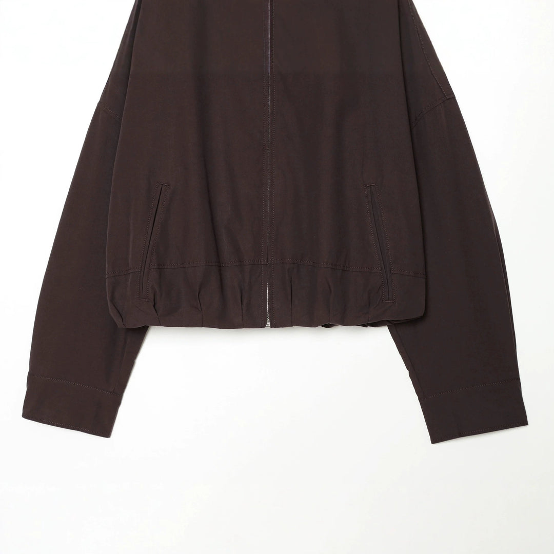 Damen utilitaristische Kurzjacke mit Reißverschluss und Hemdkragen Shop Nory