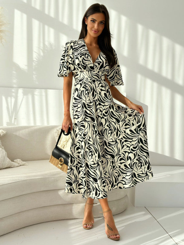 Damen Wickelkleid mit floralem Design