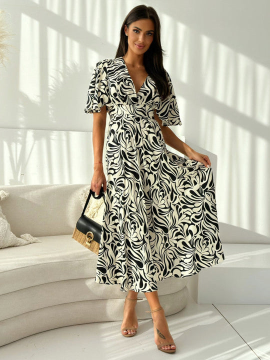 Damen Wickelkleid mit floralem Design
