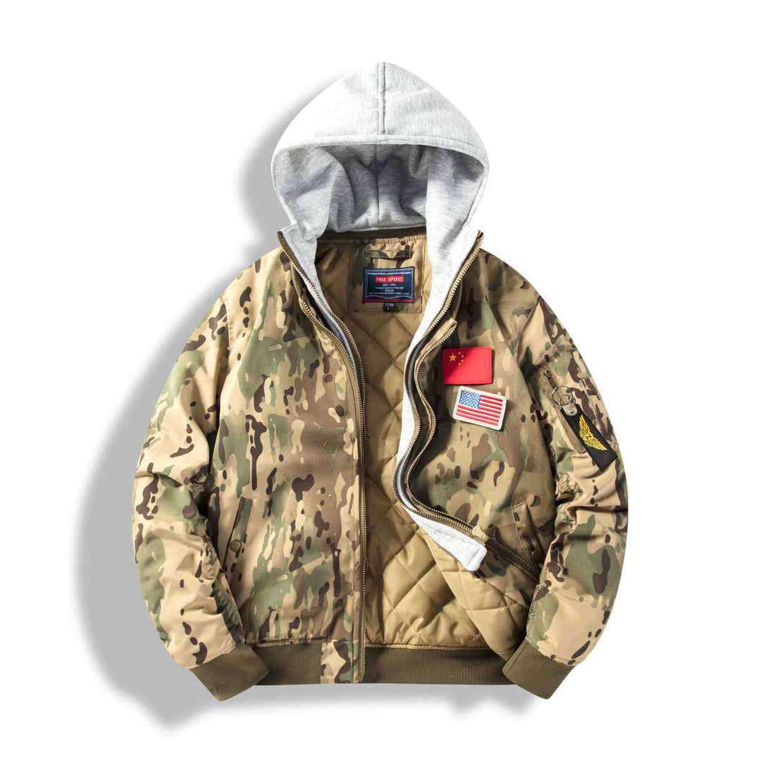 Herren Bomberjacke mit abnehmbarer Kapuzen-Innenseele und gesteppter Thermofütterung Shop Nory
