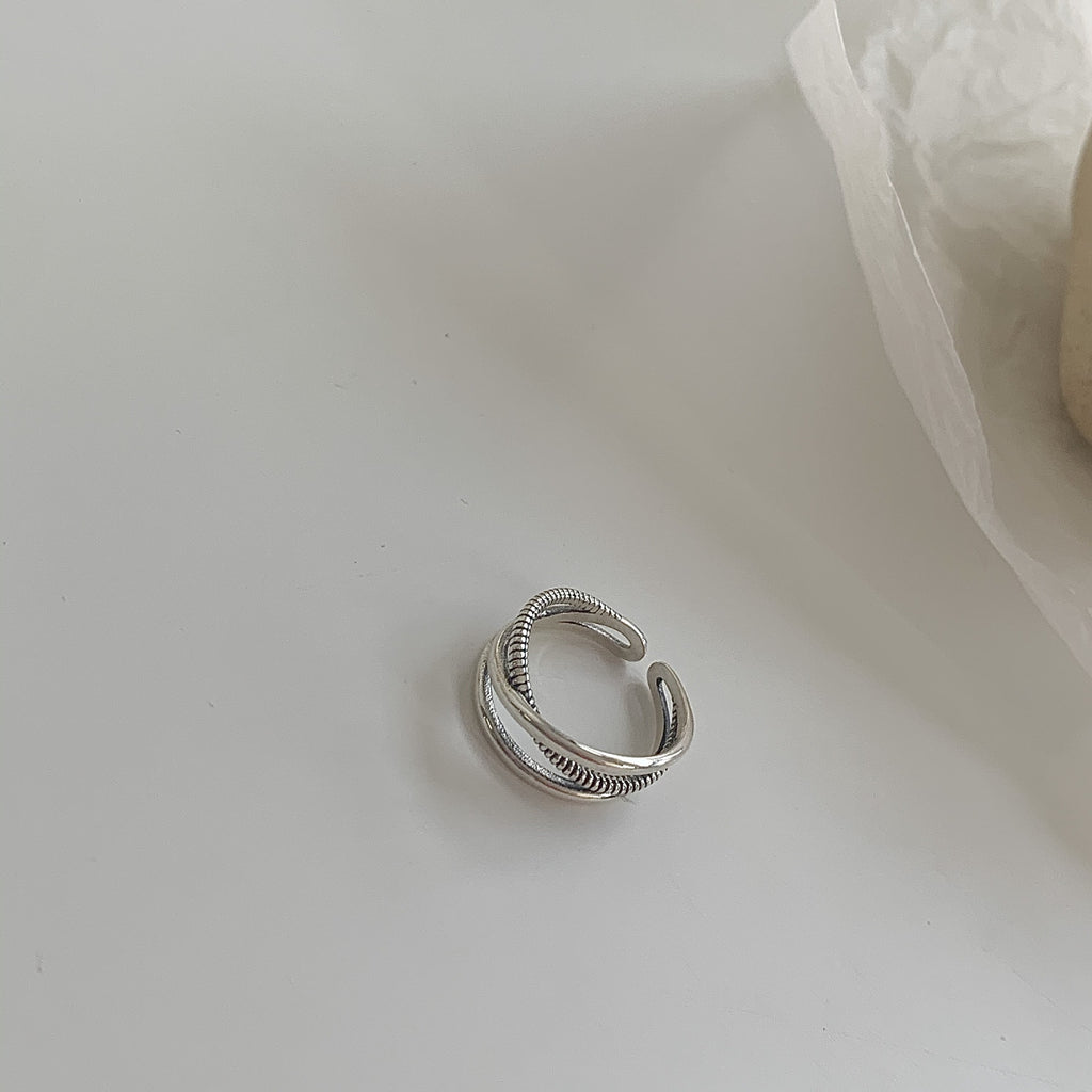 Damen eleganter und schicker Silberring mit Herz-Anhänger Shop Nory