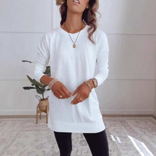 Damen Langarmshirt aus atmungsaktiver Baumwolle