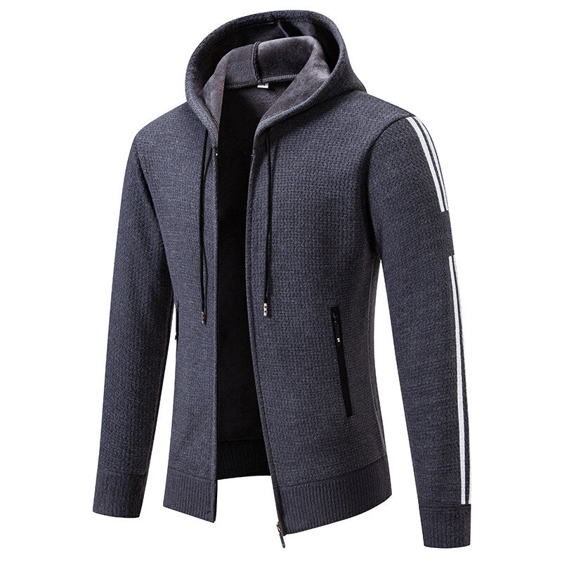 Herren Sportliche Kapuzenjacke mit innovativem Materialmix
