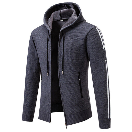Herren Sportliche Kapuzenjacke mit innovativem Materialmix