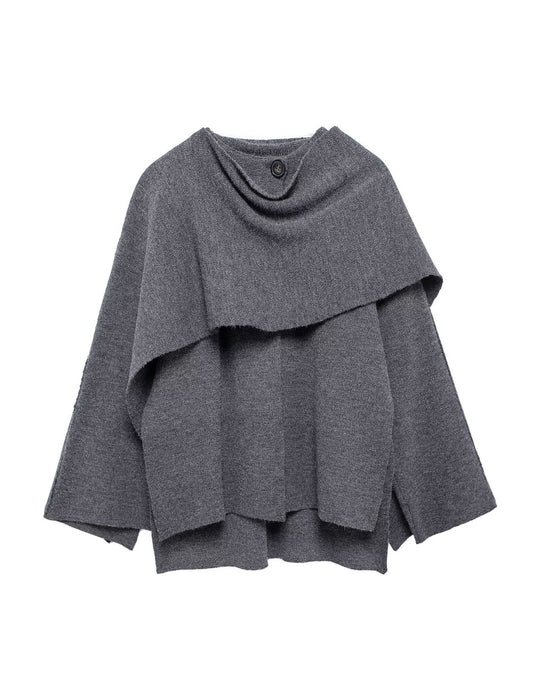 Schal Kurzer Strickmantel