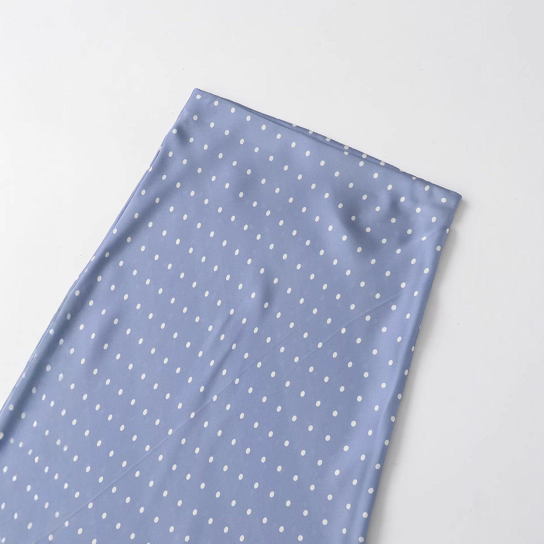 Damen Midi-Rock aus Satin im A-Linien-Schnitt mit hoher Taille und Polka-Dot-Print Shop Nory