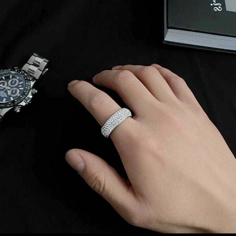 Herren Ring mit funkelndem Zirkonia-Besatz Shop Nory