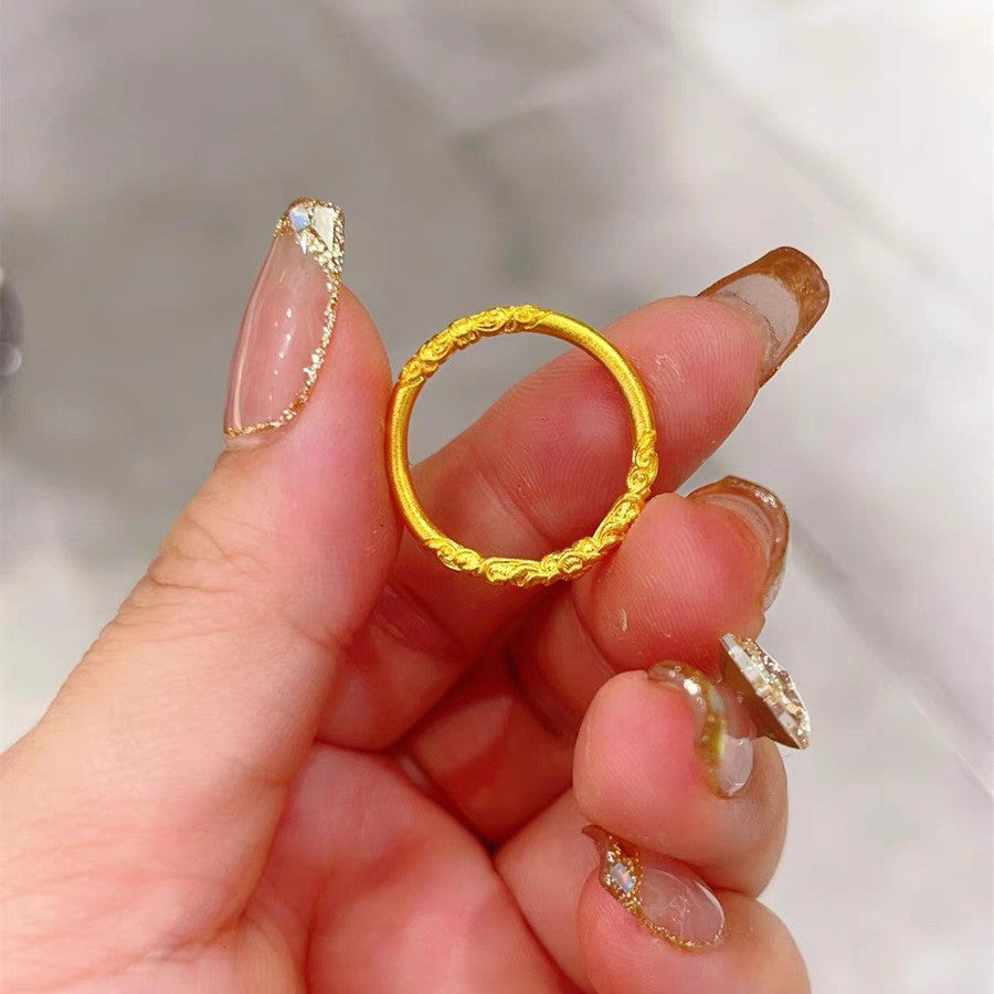 Damen Intricate Textured Band Ring Shop Nory