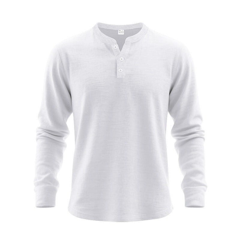 Herren Langarmshirt mit Knopfleiste