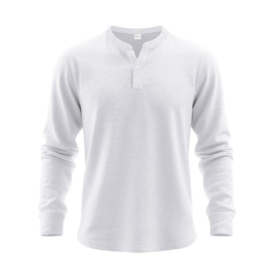 Herren Langarmshirt mit Knopfleiste