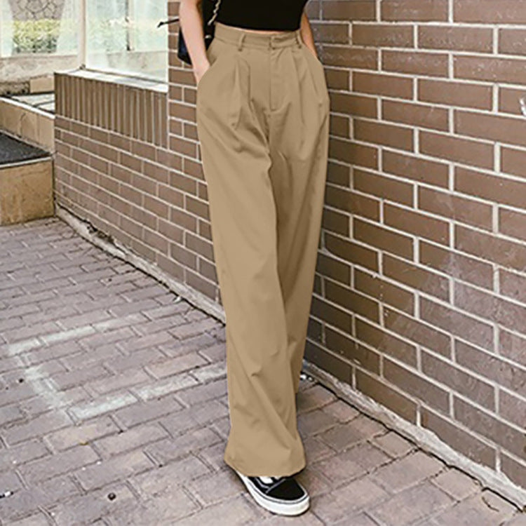 Damen Hochtaillierte, weite Hosen