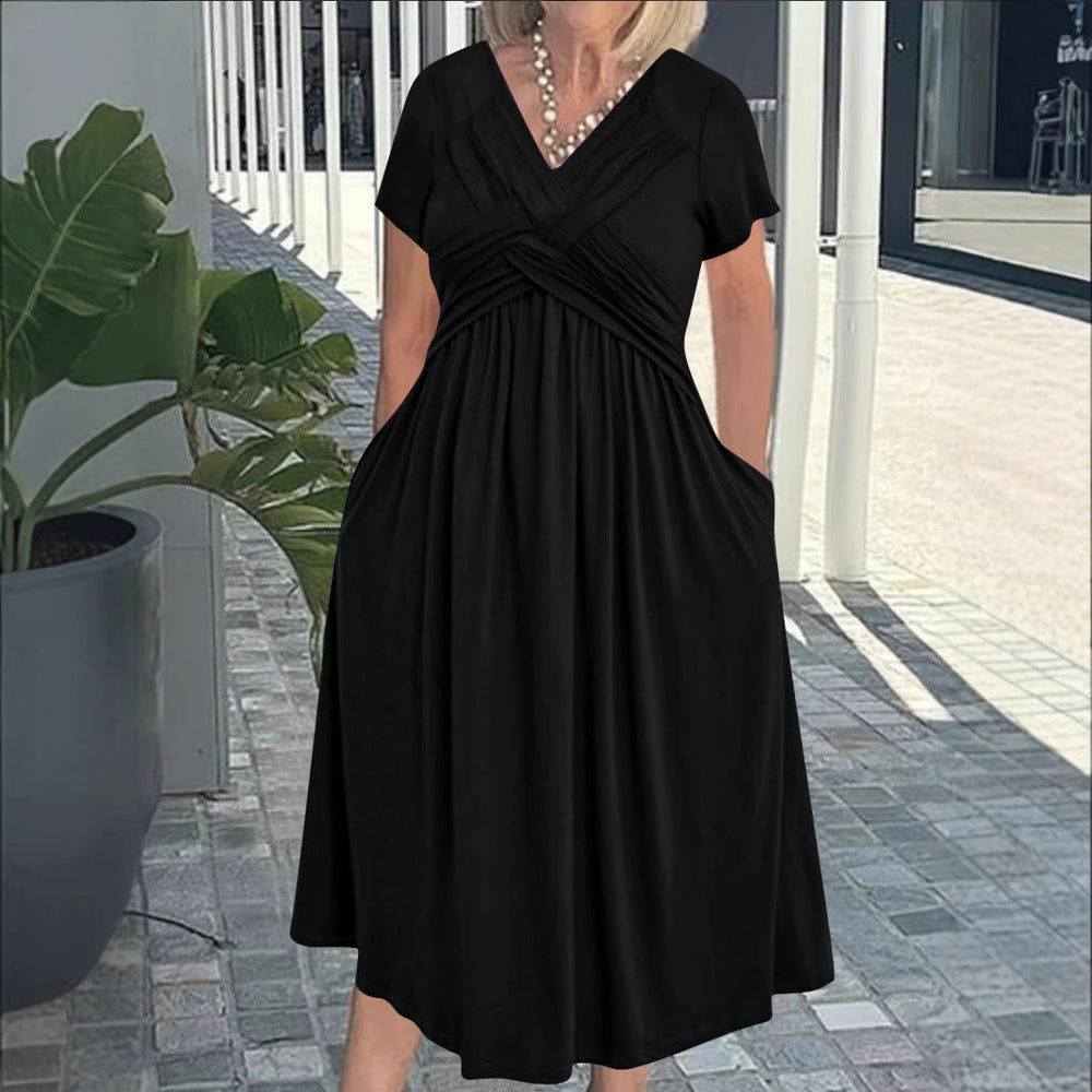 Damen Jumpsuit mit figurbetontem Wickeldesign und elegantem V-Ausschnitt