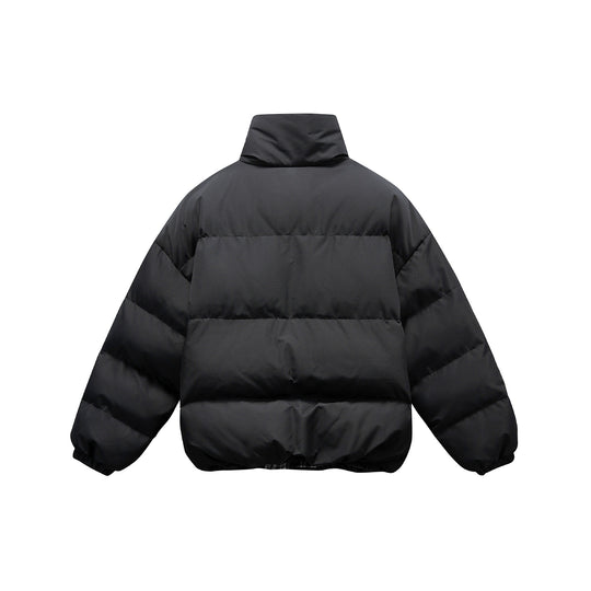 Unisex Kurzboxy wattierte Isolationsjacke mit extra hohem Stehkragen und kariertem Innenfutter Shop Nory