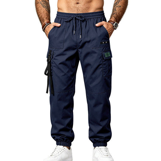 Herren Multifunktionale Cargo-Jogginghose mit Elastikbund, Gurt- und Taschen-Details Shop Nory