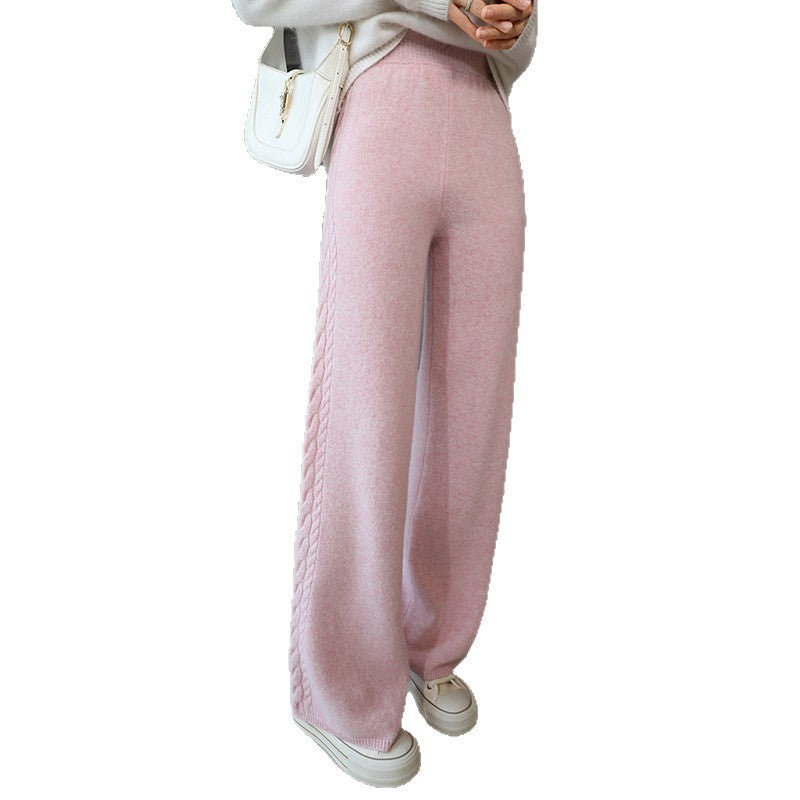 Damen Elegante Strickhose mit Zopfmuster Shop Nory