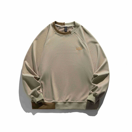 Herren Komfortabler Baumwoll-Sweatshirt mit Kontrastbündchen und Sticklogo Shop Nory