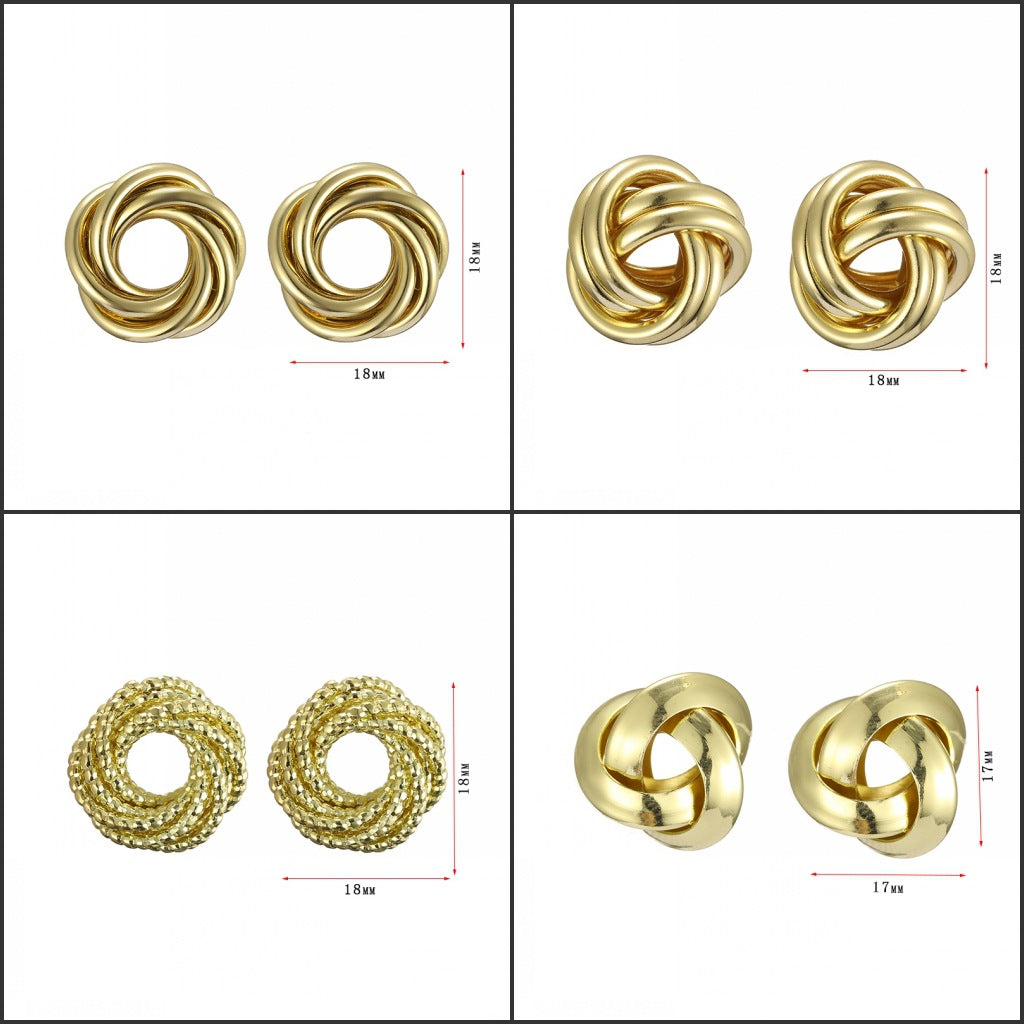 Damen Ohrstecker im eleganten spiralförmigen Design Shop Nory