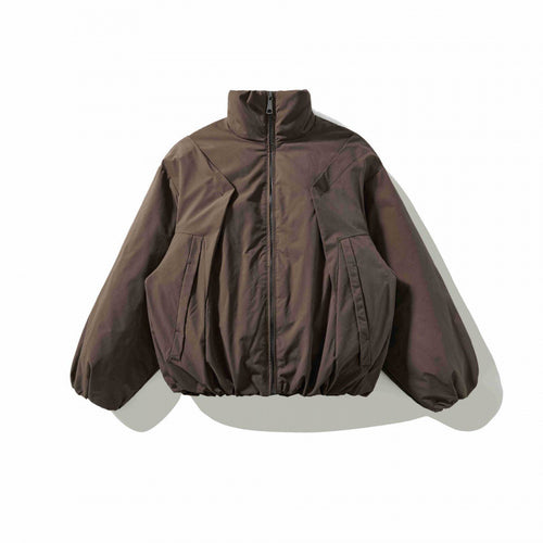 Unisex Kurz geschnittene wattierte Jacke mit Ballonärmeln und hohem Stehkragen Shop Nory