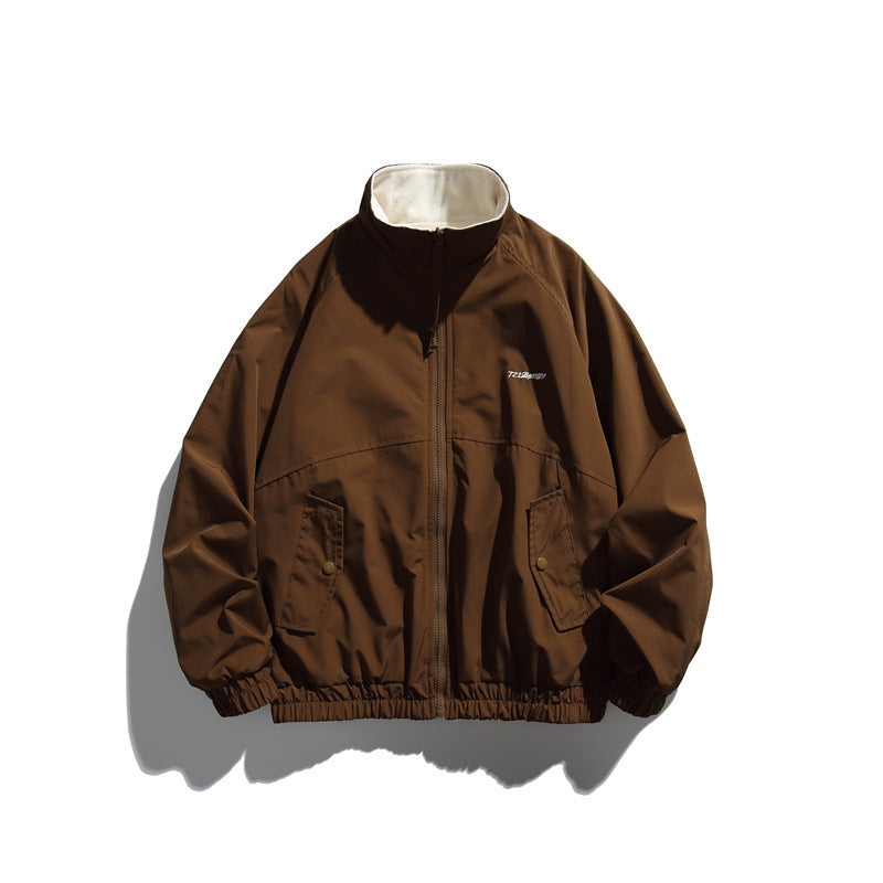 Unisex Leichte Boxy-Windjacke mit hohem Kragen und kontrastiertem Futter Shop Nory