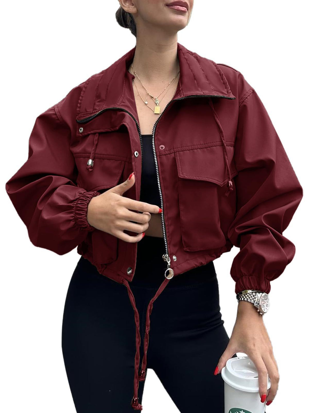 Damen Modische und sportliche Kurzjacke
