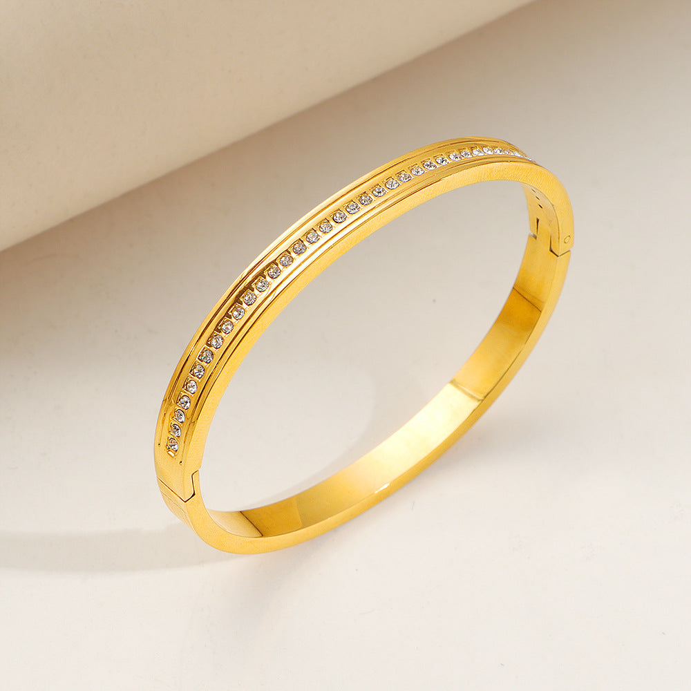 Frauen Elegante Goldplattierte Funkelnde Armband Shop Nory