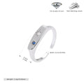 Damen Offener Ring mit funkelnden Zirkon-Akzenten aus 925 Sterling Silber Shop Nory