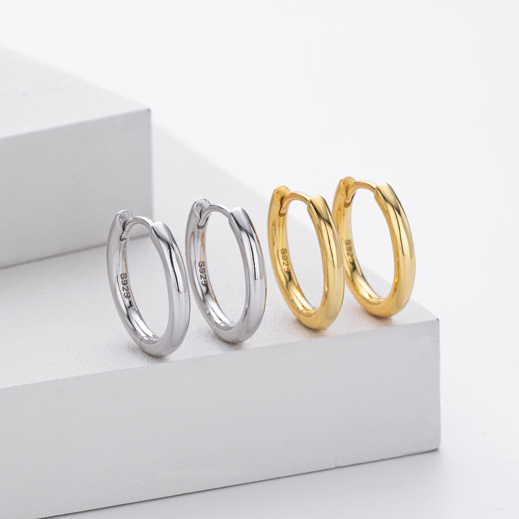 Damen Creolen mit zeitgenössischem Design aus hochwertigem 925 Sterling Silber Shop Nory