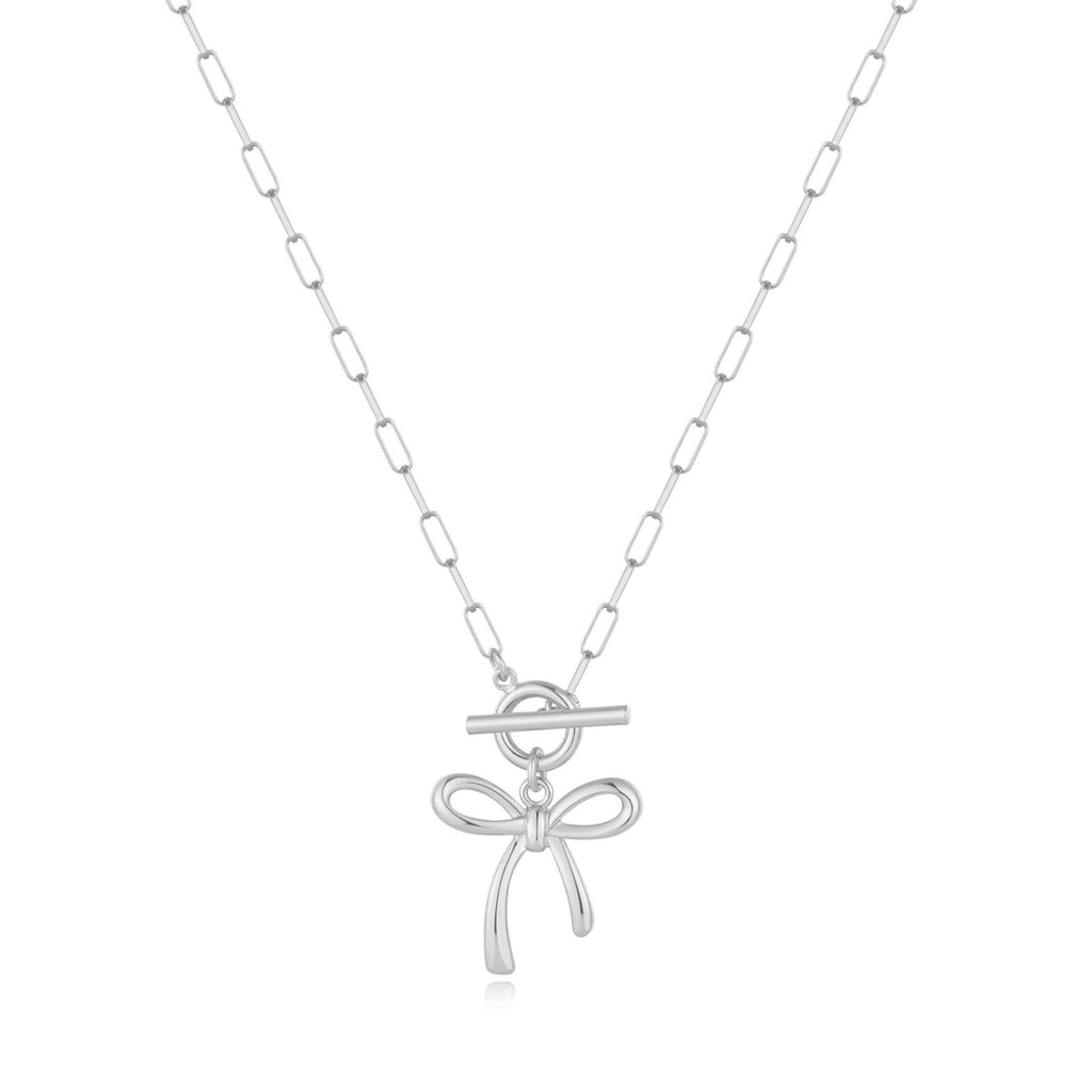 Damen Halskette mit elegantem Schleifenanhänger und robustem Kettendesign Shop Nory