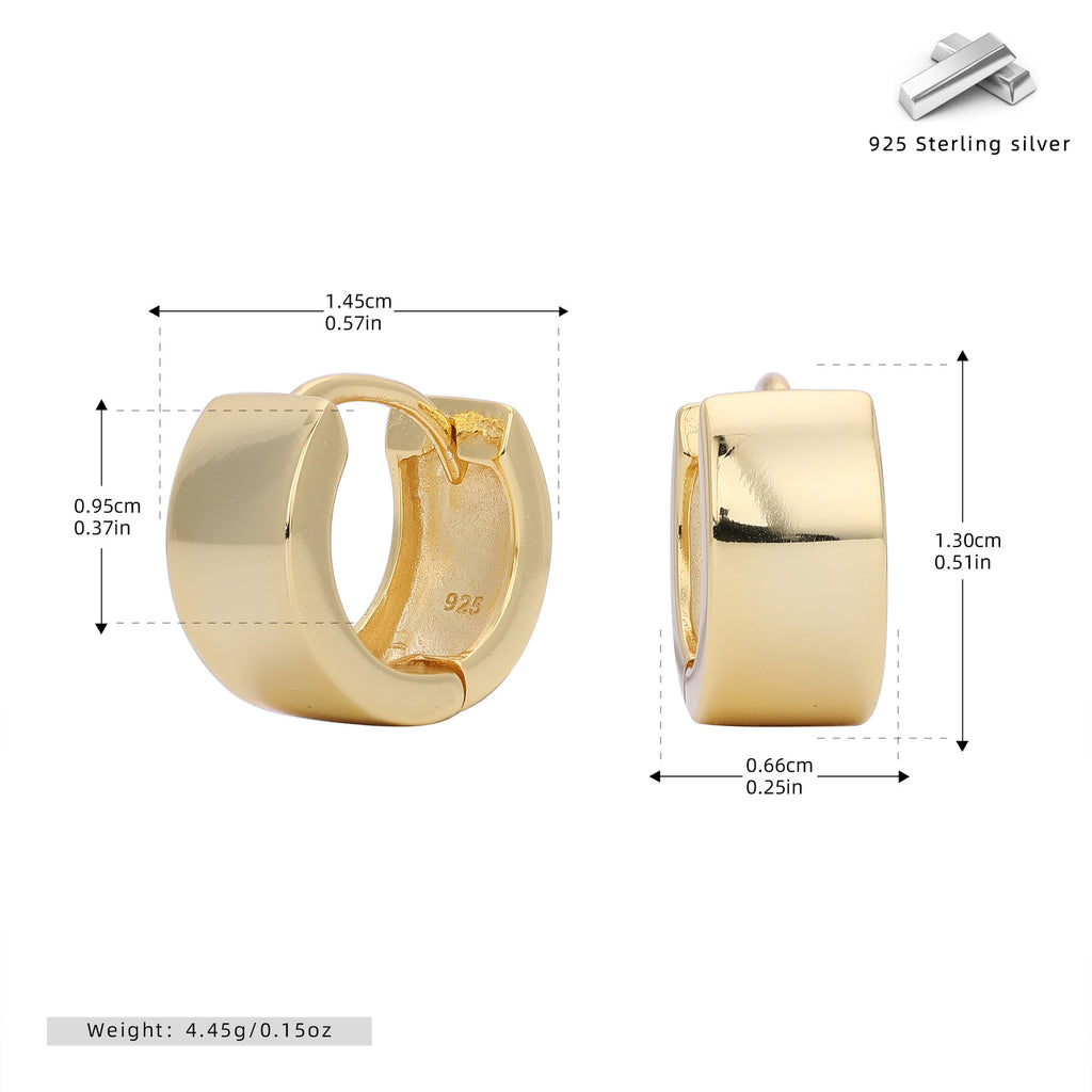 Damen Creolen mit modernem, quadratischem Design aus 925 Sterlingsilber Shop Nory