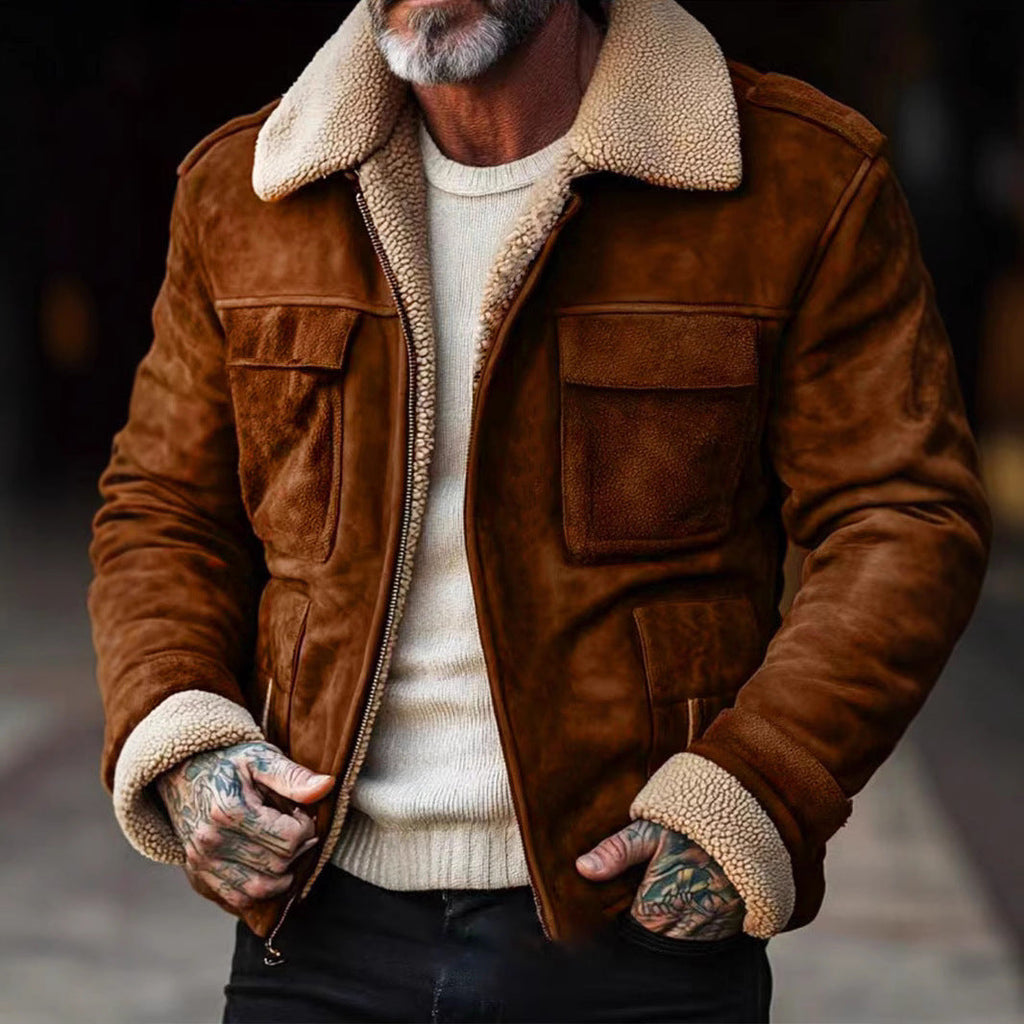 Herren Luxus Lammfell jacke