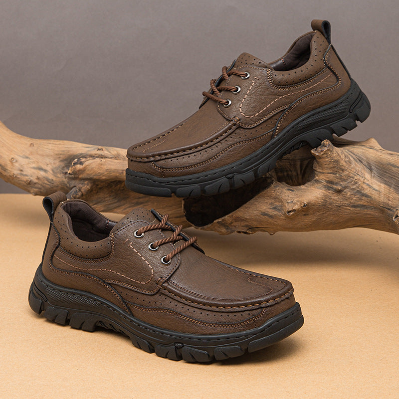 Herren Komfortable Lederschuhe mit rutschfester Sohle
