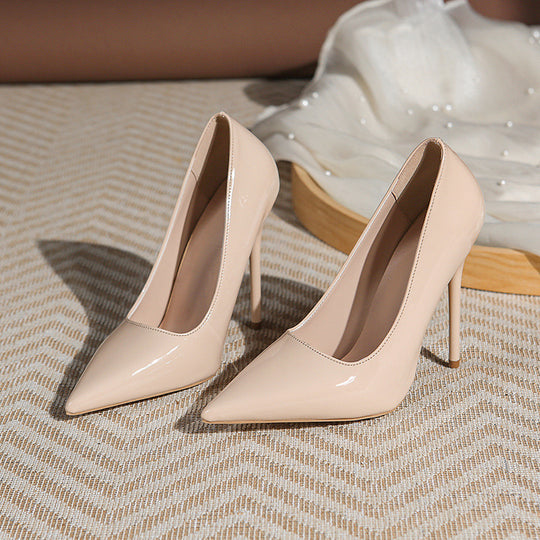 Damen Elegante spitz zulaufende Lackpumps mit extra hohem Stilettoabsatz Shop Nory