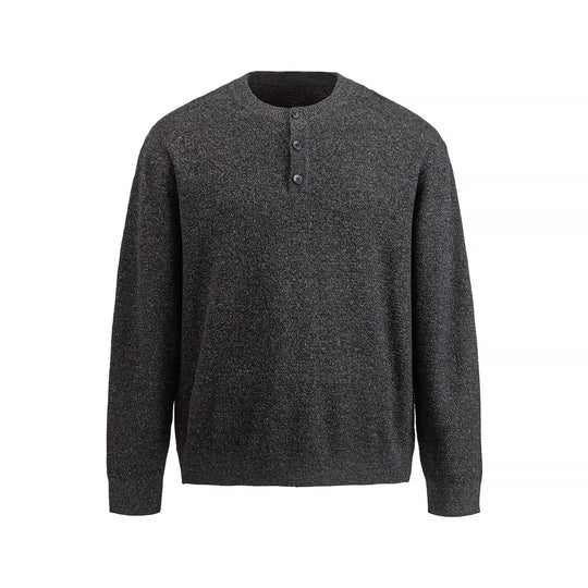 Herren Strukturierter Henley‑Strickpullover mit Dreifach‑Knopfleiste Shop Nory
