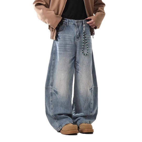 Damen Hoch taillierte Baggy-Jeans Shop Nory