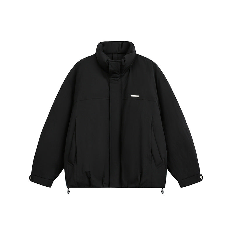 Herren Oversize Wattierte Blousonjacke mit Stehkragen und Tunnelzug Shop Nory