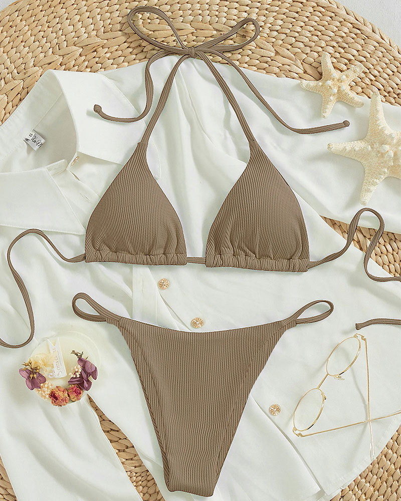 Damen Triangel-Bikini mit raffiniertem Bindesystem