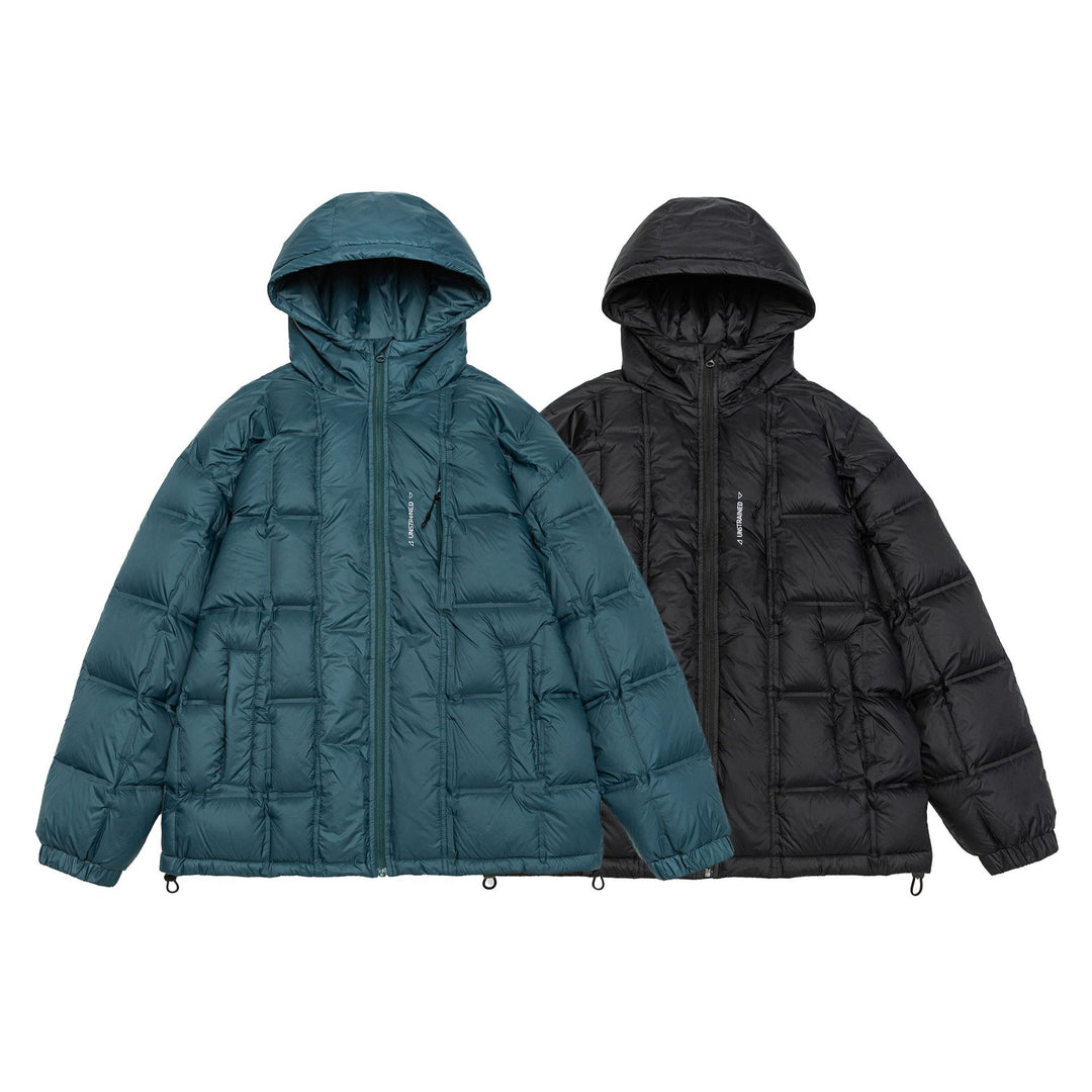 Unisex Oversize Steppjacke mit Kapuze, Daunenoptik und Tunnelzug Shop Nory