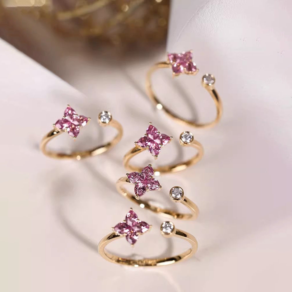 925 Sterling Silver Blumen Offene Ringe 925 Sterling Silber Ringe | Shop Nory