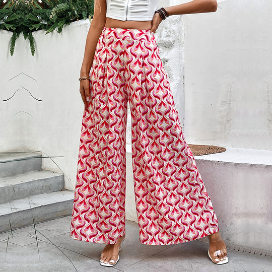 Damen Weite Hosen mit buntem Muster Shop Nory