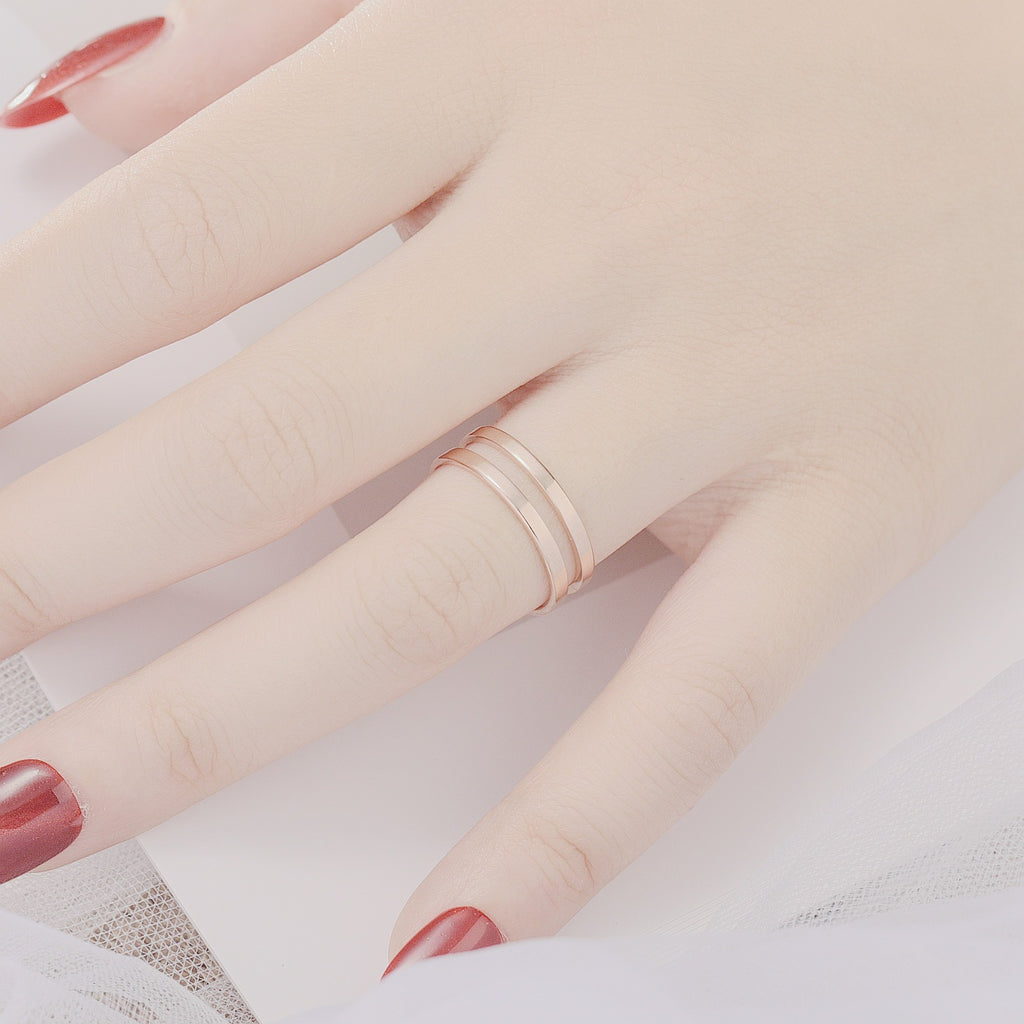 Damen offener Ring mit modernem, mehrschichtigem Design Shop Nory
