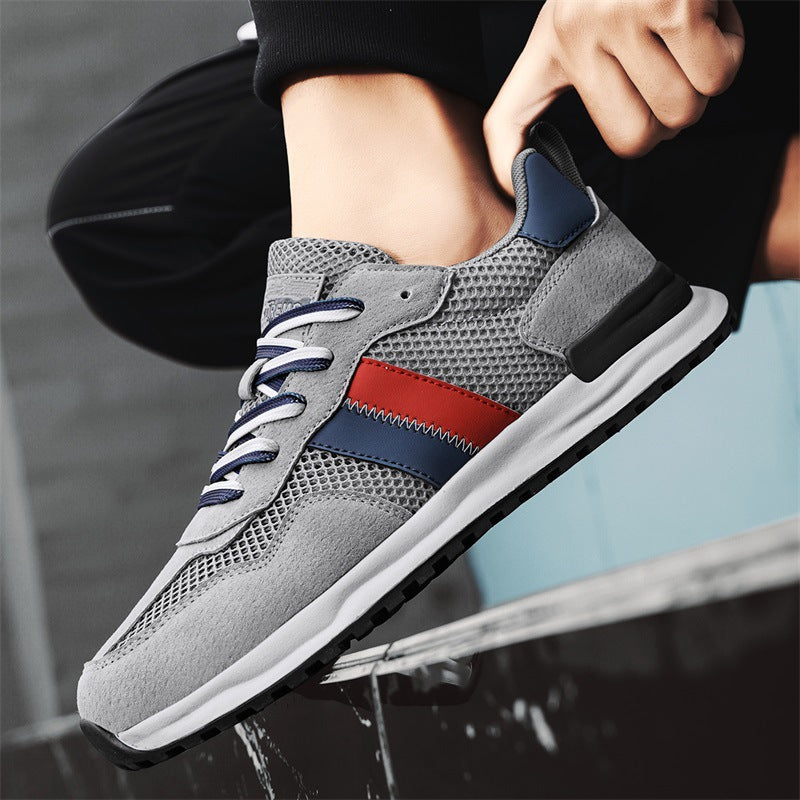 Herren Atmungsaktive Freizeit-Runner mit Mesh-Obermaterial, retro-inspiriertem Streifen-Detail und griffiger Gummilaufsohle Shopy Nory