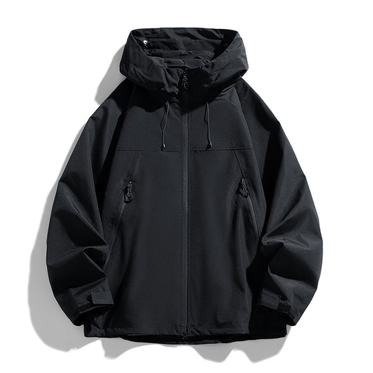 Herren Technische Kapuzen-Utilityjacke mit Kontrastpaneelen und wasserabweisender Membran Shop Nory