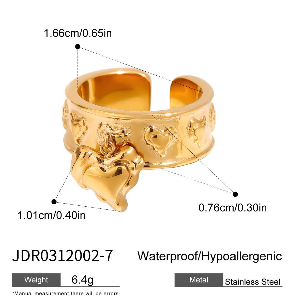 Damen offenes Armband mit herzförmigem Design aus hypoallergenem Edelstahl Shop Nory