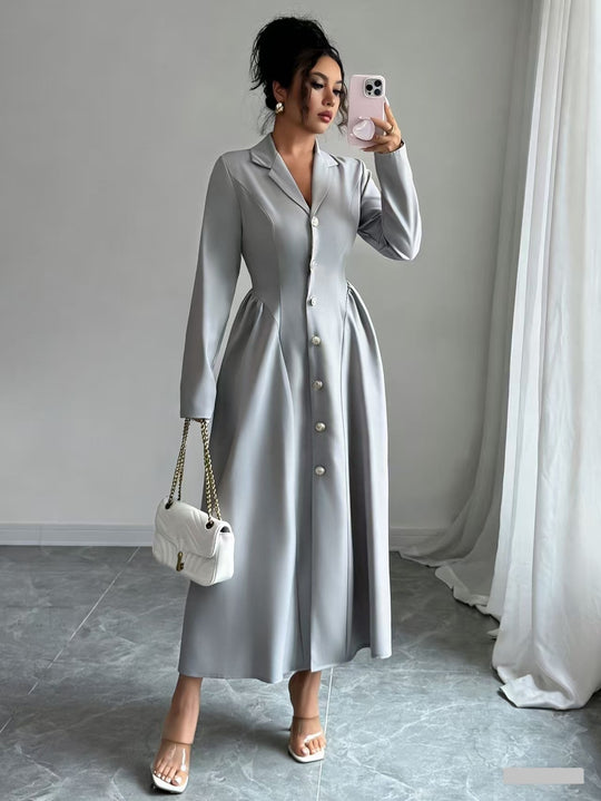 Damen Elegantes Midikleid im Blazerstil mit taillierter Schnittführung Shop Nory