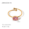 Damen Offener Ring mit farblich akzentuiertem Zirkonia Shop Nory